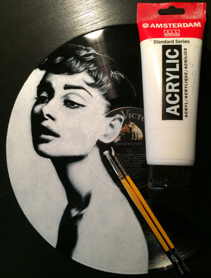 Audrey Hepburn - Vinyl Art by Daniel Edlen